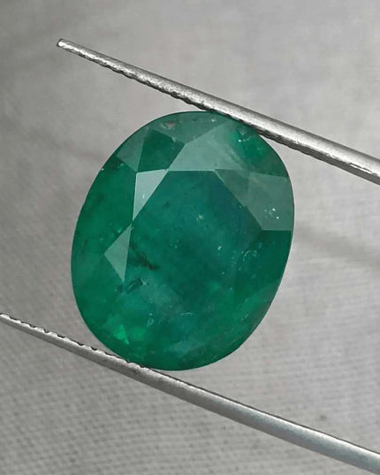 9.94ct Deep Green Zambian Emerald, Natural Gemstone - SMSGEMS 