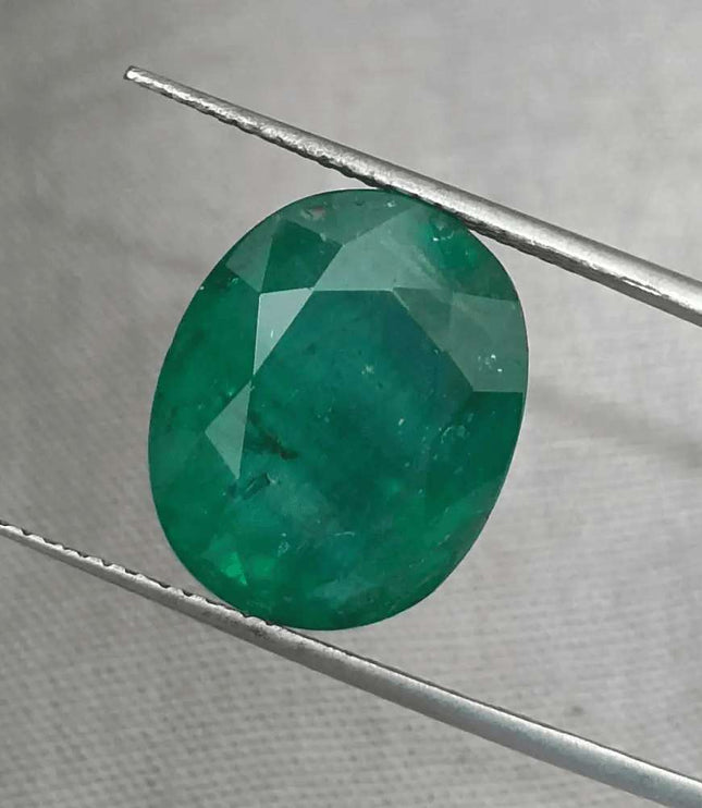 9.94ct Deep Green Zambian Emerald, Natural Gemstone - SMSGEMS 
