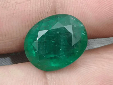 9.94ct Deep Green Zambian Emerald, Natural Gemstone - SMSGEMS 