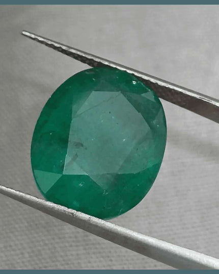 9.94ct Deep Green Zambian Emerald, Natural Gemstone - SMSGEMS 