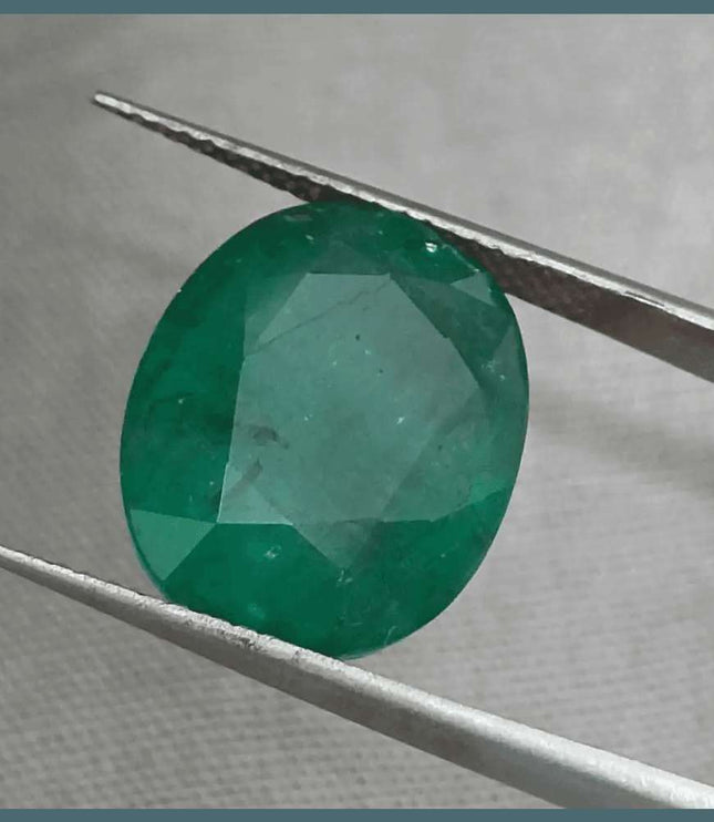 9.94ct Deep Green Zambian Emerald, Natural Gemstone - SMSGEMS 