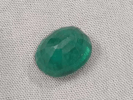 9.94ct Deep Green Zambian Emerald, Natural Gemstone - SMSGEMS 