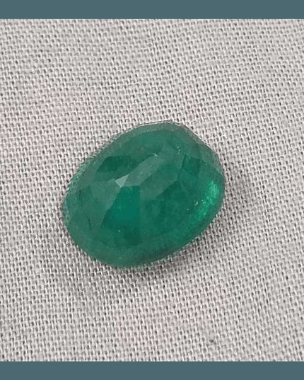 9.94ct Deep Green Zambian Emerald, Natural Gemstone - SMSGEMS 
