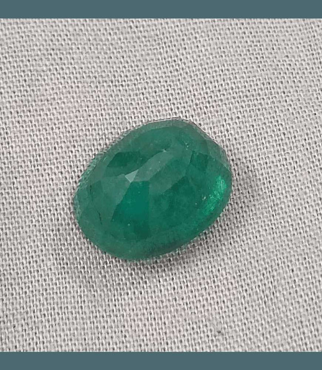 9.94ct Deep Green Zambian Emerald, Natural Gemstone - SMSGEMS 