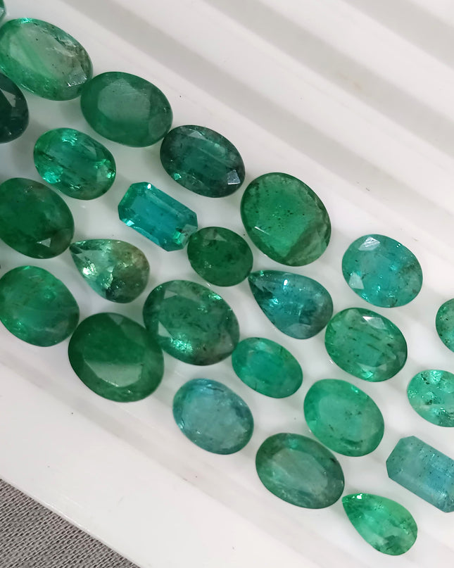 42.50ct/31pcs Zambian Emerald Parcel, Natural Gemstones