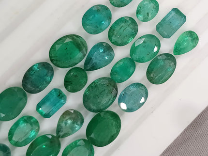 42.50ct/31pcs Zambian Emerald Parcel Natural Gemstones