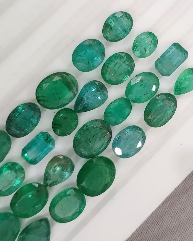 42.50ct/31pcs Zambian Emerald Parcel, Natural Gemstones