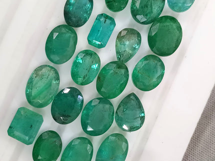 42.50ct/31pcs Zambian Emerald Parcel Natural Gemstones