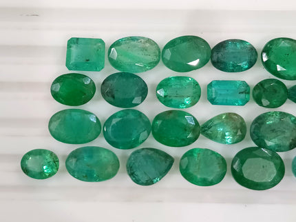 42.50ct/31pcs Zambian Emerald Parcel Natural Gemstones
