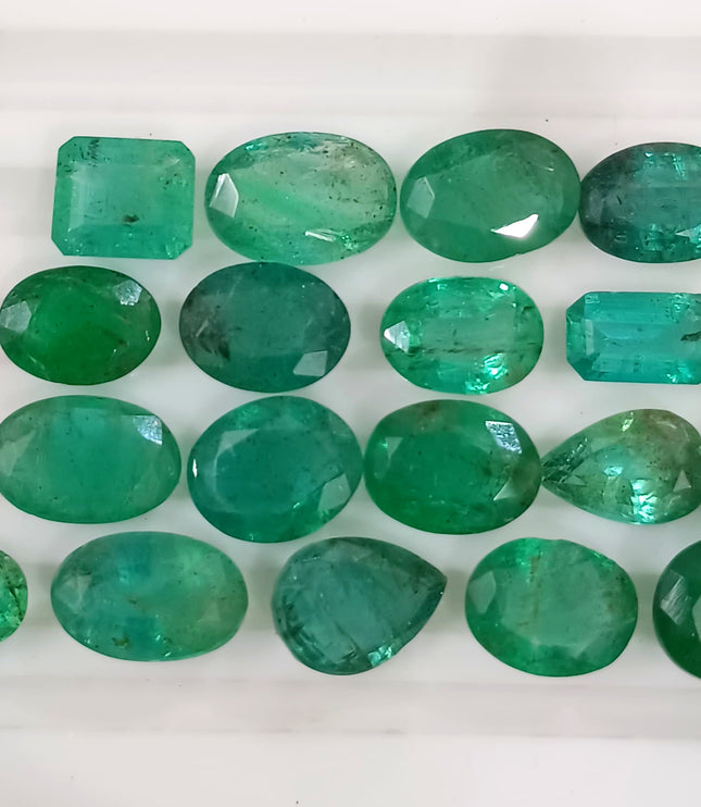42.50ct/31pcs Zambian Emerald Parcel Natural Gemstones