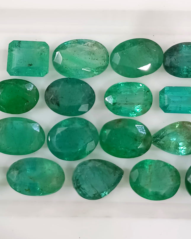 42.50ct/31pcs Zambian Emerald Parcel, Natural Gemstones