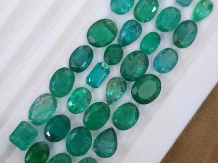 42.50ct/31pcs Zambian Emerald Parcel Natural Gemstones