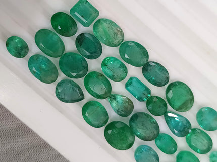 42.50ct/31pcs Zambian Emerald Parcel Natural Gemstones