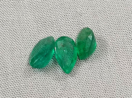 4.54ct Pear cut Natural Swat Emerald parcel.