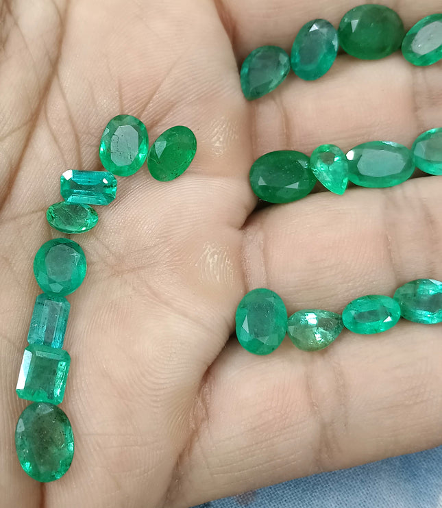 42.50ct/31pcs Zambian Emerald Parcel Natural Gemstones