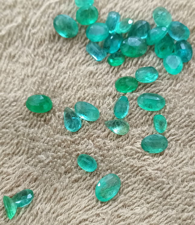 42.50ct/31pcs Zambian Emerald Parcel Natural Gemstones