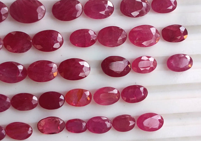 40.37ct Mozambique Ruby Parcel, Natural untreated Gemstones