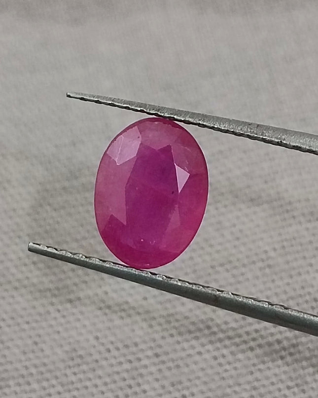 GSI Certified 1.38ct Mozambique Ruby, Natural untreated Gemstone