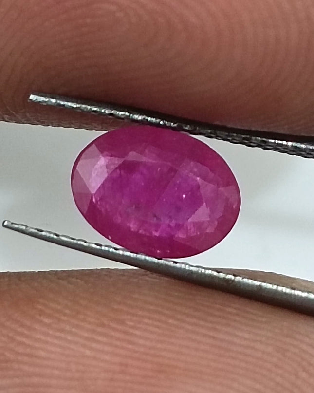 GSI Certified 1.38ct Mozambique Ruby, Natural untreated Gemstone