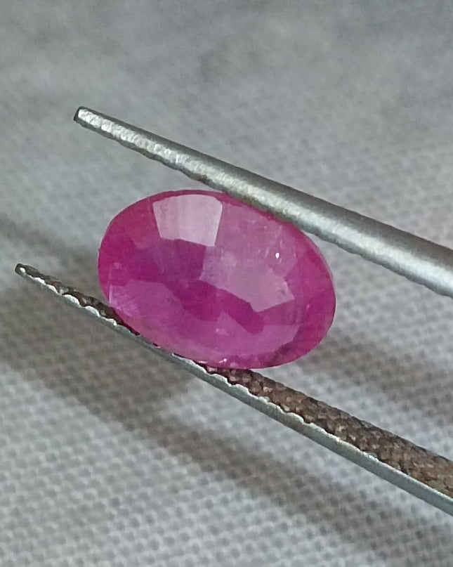 GSI Certified 1.38ct Mozambique Ruby, Natural untreated Gemstone