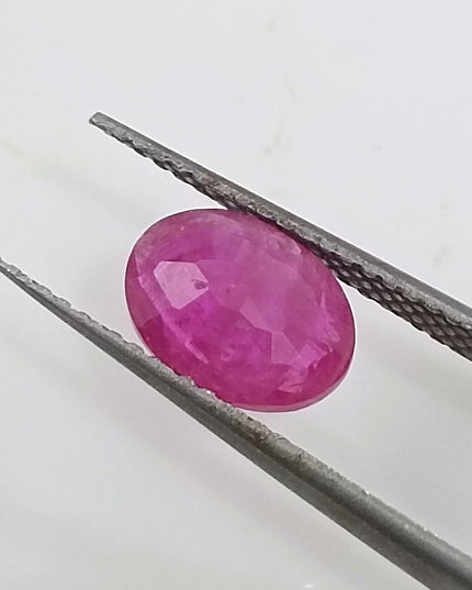 GSI Certified 1.38ct Mozambique Ruby, Natural untreated Gemstone