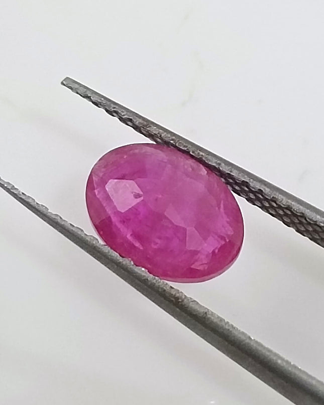 GSI Certified 1.38ct Mozambique Ruby, Natural untreated Gemstone