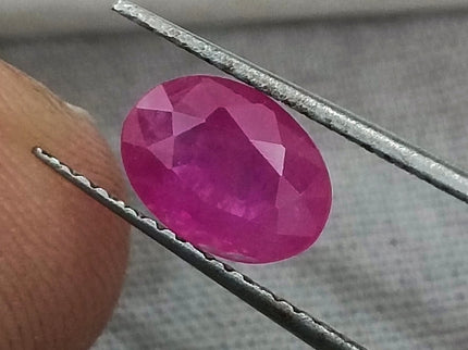 Certified 1.33ct Untreated Natural Mozambique Ruby Stone.