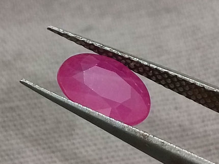 Certified 1.33ct Untreated Natural Mozambique Ruby Stone.