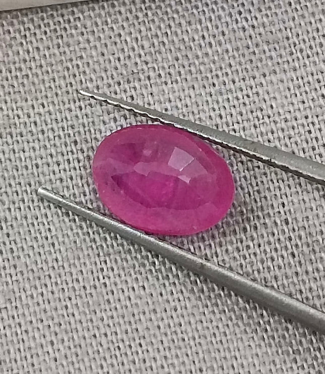 Certified 1.33ct Untreated Natural Mozambique Ruby Stone.