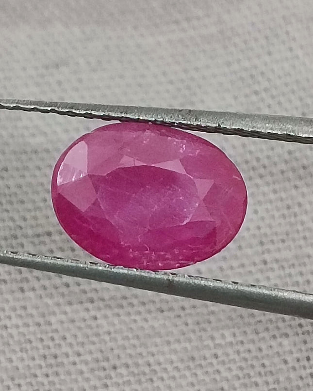 GSI Certified 1.63ct Mozambique Ruby, Natural Untreated Gemstone