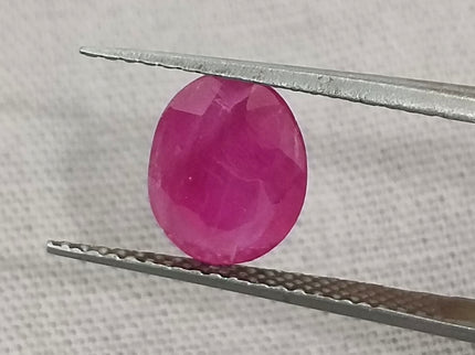 Certified 1.63ct Untreated Natural Mozambique Ruby Stone.