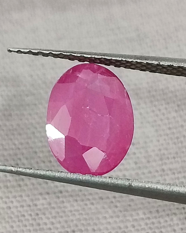 GSI Certified 1.63ct Mozambique Ruby, Natural Untreated Gemstone