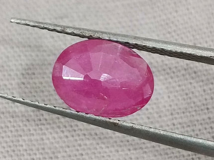 Certified 1.63ct Untreated Natural Mozambique Ruby Stone.