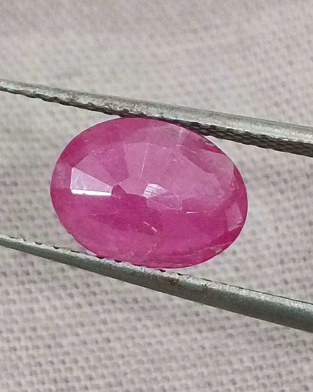 GSI Certified 1.63ct Mozambique Ruby, Natural Untreated Gemstone