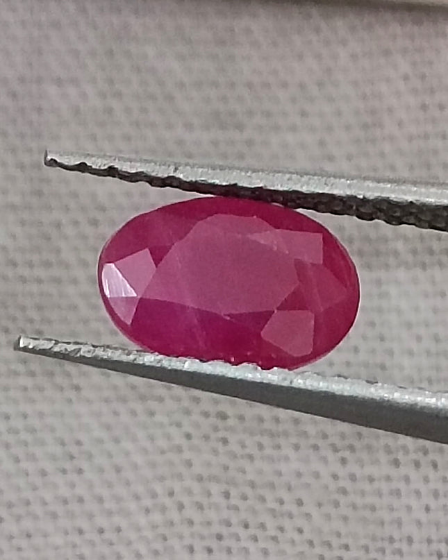 GSI Certified 1.04ct Mozambique Ruby Natural untreated Gemstone