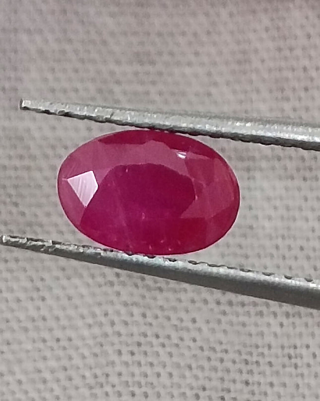 GSI Certified 1.04ct Mozambique Ruby Natural untreated Gemstone