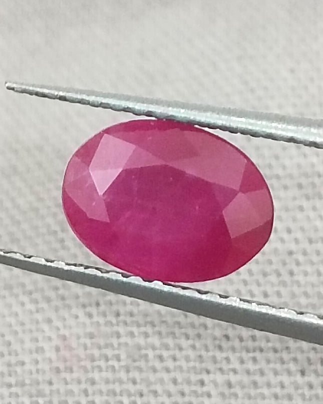 GSI Certified 1.51ct Mozambique Ruby natural untreated gemstone