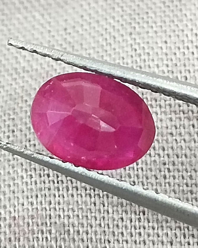 GSI Certified 1.51ct Mozambique Ruby natural untreated gemstone
