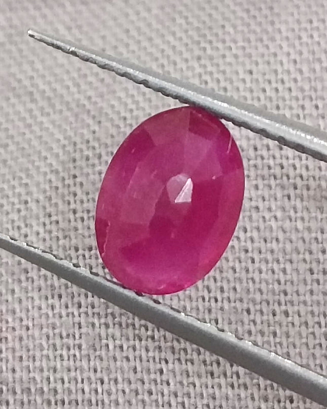 GSI Certified 1.51ct Mozambique Ruby natural untreated gemstone