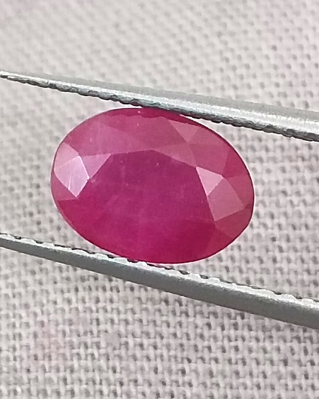 GSI Certified 1.51ct Mozambique Ruby natural untreated gemstone
