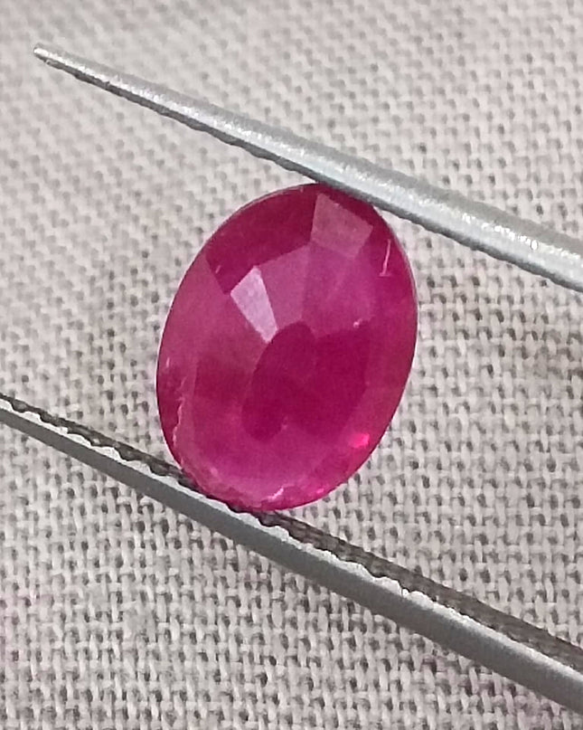 GSI Certified 1.51ct Mozambique Ruby natural untreated gemstone