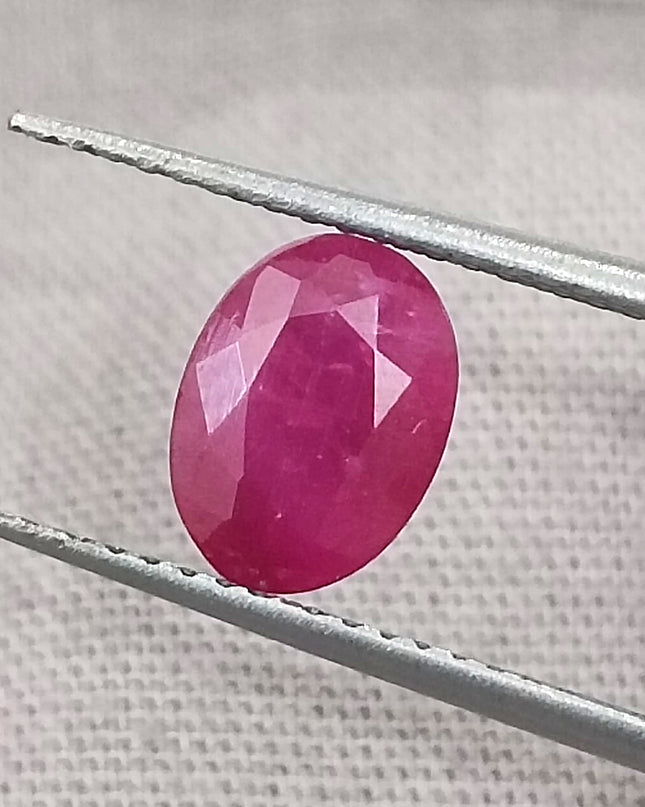 GSI Certified 1.51ct Mozambique Ruby natural untreated gemstone