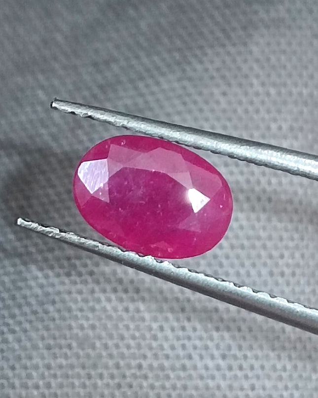 GSI Certified 1.06ct Mozambique Ruby Natural untreated Gemstone
