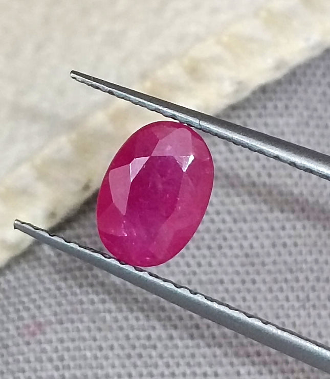 GSI Certified 1.06ct Mozambique Ruby Natural untreated Gemstone