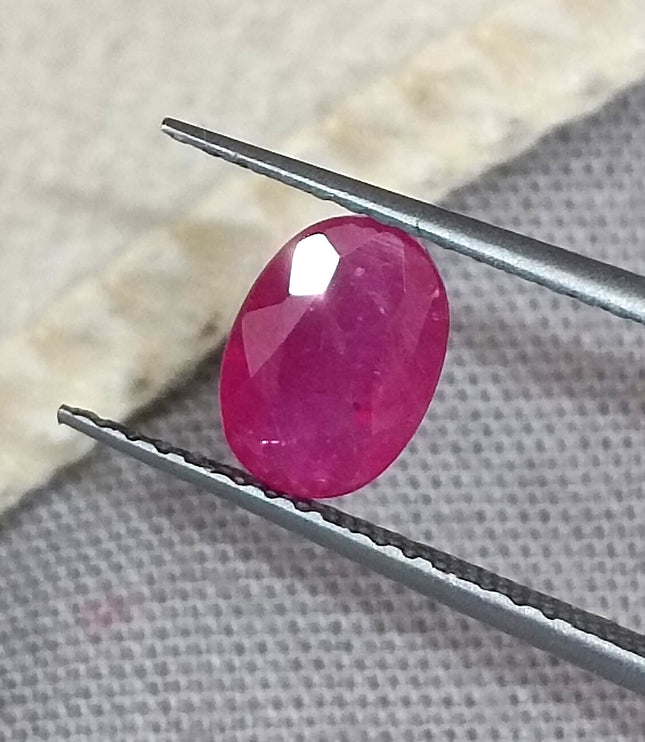 GSI Certified 1.06ct Mozambique Ruby Natural untreated Gemstone
