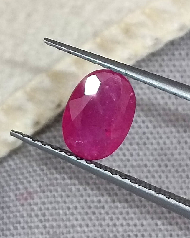 GSI Certified 1.06ct Mozambique Ruby Natural untreated Gemstone