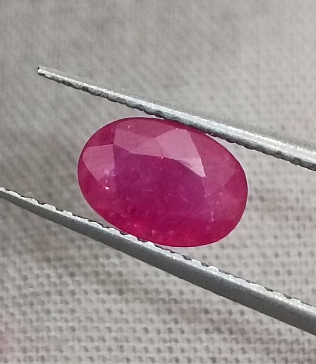 GSI Certified 1.06ct Mozambique Ruby Natural untreated Gemstone