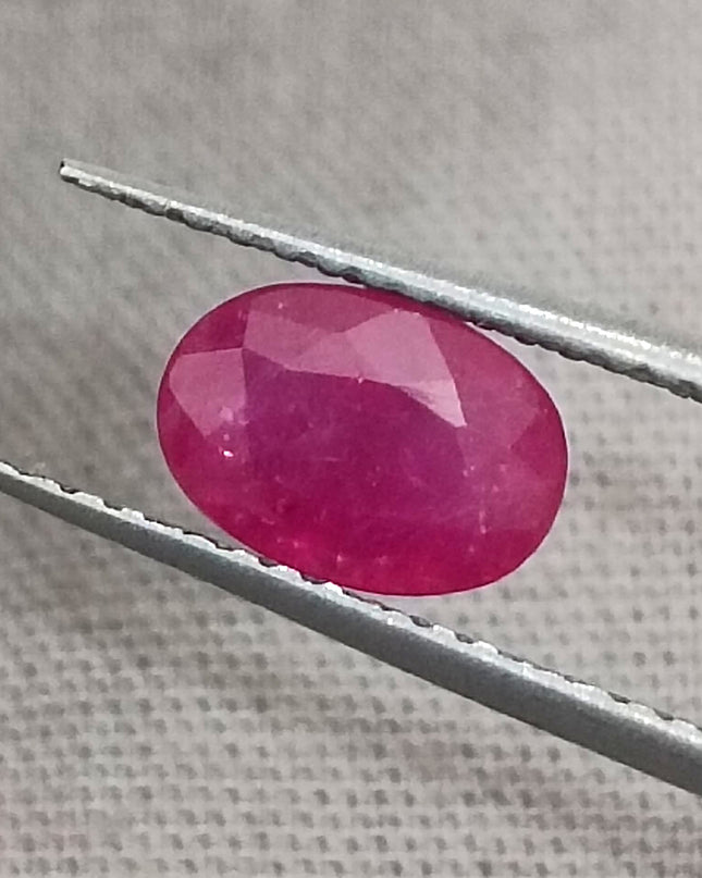 GSI Certified 1.06ct Mozambique Ruby Natural untreated Gemstone