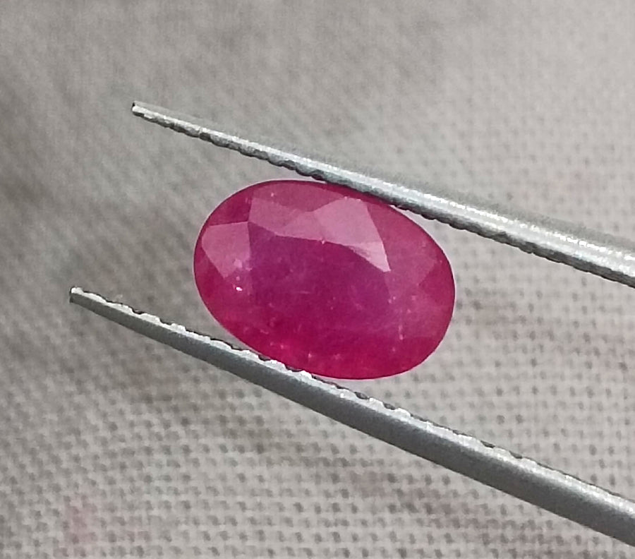 GSI Certified 1.06ct Mozambique Ruby Natural untreated Gemstone