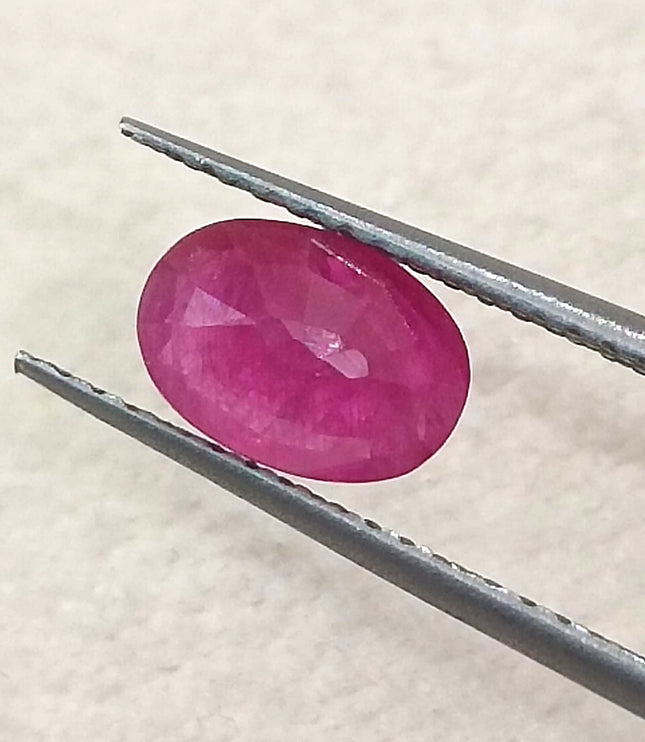 GSI Certified 1.06ct Mozambique Ruby Natural untreated Gemstone